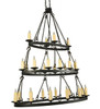 Meyda 60"l Kenosha 28 Lt Three Tier Oblong Chandelier - 132123