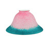 Meyda 7.5"w Pink/teal Pate-de-verre Bell Shade - 13927