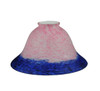 Meyda 7.5"w Pink/blue Pate-de-verre Bell Shade - 13940