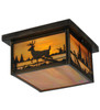 Meyda 12"sq Hyde Park Deer Creek Flushmount - 142324