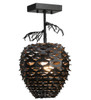 Meyda 11"w Stoneycreek Pinecone Semi-flushmount - 143085