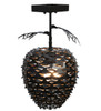 Meyda 11"w Stoneycreek Pinecone Semi-flushmount - 143085