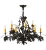 Meyda 32"w Oak Leaf & Acorn 9 Lt Chandelier - 144383