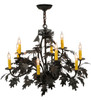 Meyda 32"w Oak Leaf & Acorn 9 Lt Chandelier - 144383