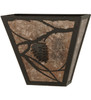 Meyda 13"w Whispering Pines Wall Sconce - 147248