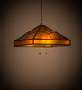 Meyda 22.5" Wide Amber Mica Diamond Mission Pendant - 14918