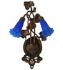 Meyda 11"w Blue Pond Lily 2 Lt Wall Sconce - 16677