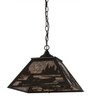 Meyda 16"sq Canoe At Lake Pendant - 175542