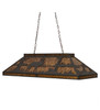 Meyda 48"l Moose & Black Bear Oblong Pendant - 180799