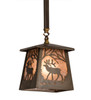 Meyda 7"sq Elk At Dawn Mini Pendant - 182067
