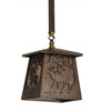 Meyda 7"sq Elk At Dawn Mini Pendant - 182067