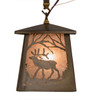 Meyda 7"sq Elk At Dawn Mini Pendant - 182067