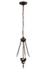 Meyda 20"w Shell With Jewels Inverted Pendant - 185578
