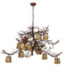 Meyda 54"w Pine Branch Valley View 12 Lt Chandelier - 185796