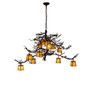 Meyda 54"w Pine Branch Valley View 12 Lt Chandelier - 185796