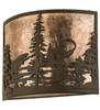 Meyda 14"w Fly Fishing Creek Wall Sconce - 185802