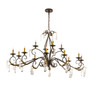 Meyda 64"l Windsor 14 Lt Oblong Chandelier - 187263