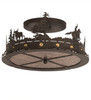 Meyda 22"w Cowboy & Steer Flushmount - 189085
