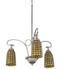 Meyda 24"w Terra Bone 3 Lt Chandelier - 189629