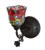 Meyda 6"w Red Rosebud Wall Sconce - 19019