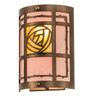 Meyda 9"w Bungalow Rose Wall Sconce - 19863