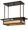 Meyda 34" Long Hyde Park Double Bar Mission Oblong Pendant - 214896