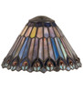Meyda 8" Tiffany Jeweled Peacock Cone - 21626