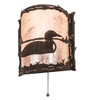 Meyda 9" Wide Loon Right Wall Sconce - 220794