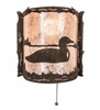 Meyda 9" Wide Loon Right Wall Sconce - 220794