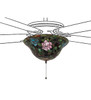 Meyda 12"w Tiffany Rosebush Fan Light Fixture - 27448