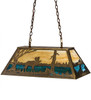 Meyda 33"l Moose At Lake Oblong Pendant - 30058