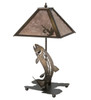 Meyda 21"h Leaping Trout Table Lamp - 32531