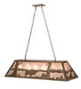 Meyda 48"l Buffalo At Lake Oblong Pendant - 50019