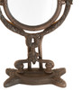 Meyda 17"h Amber/purple Pond Lily Cherub Mirror Accent Lamp - 98442