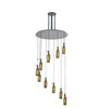 Meyda 36"w Tuscan Vineyard Etched 10 Bottle Cascading Pendant - 99822