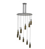 Meyda 36"w Tuscan Vineyard Etched 10 Bottle Cascading Pendant - 99822