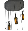 Meyda 36"w Tuscan Vineyard Etched 10 Bottle Cascading Pendant - 99822