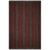 Homespice Decor Bistro Black & Burgundy Braided - 20 X 30" Rectangular Area Rug