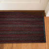 Homespice Decor Bistro Black & Burgundy Braided - 20 X 30" Rectangular Area Rug