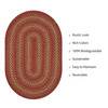 Homespice Decor Apple Pie Red Braided Area Rugs
