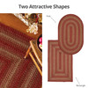 Homespice Decor Apple Pie Red Braided Area Rugs