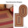 Homespice Decor Cider Barn Red Braided Area Rugs