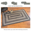 Homespice Decor Cobblestone Dark Grey Braided Area Rugs