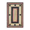 Homespice Decor Primitive Star -gloucester Black Braided Area Rugs