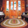 Homespice Decor Pumpkin Pie Red Braided Area Rugs