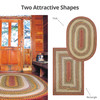Homespice Decor Pumpkin Pie Red Braided Area Rugs