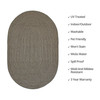 Homespice Decor Smoke Grey Braided Area Rugs