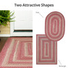 Homespice Decor Terracotta Rusty Braided Area Rugs