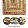 Homespice Decor Winter Wheat Green Braided Area Rugs