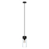 Eglo 1x60w Pendant W/ Matte Black Finish And Clear Glass - 202127A